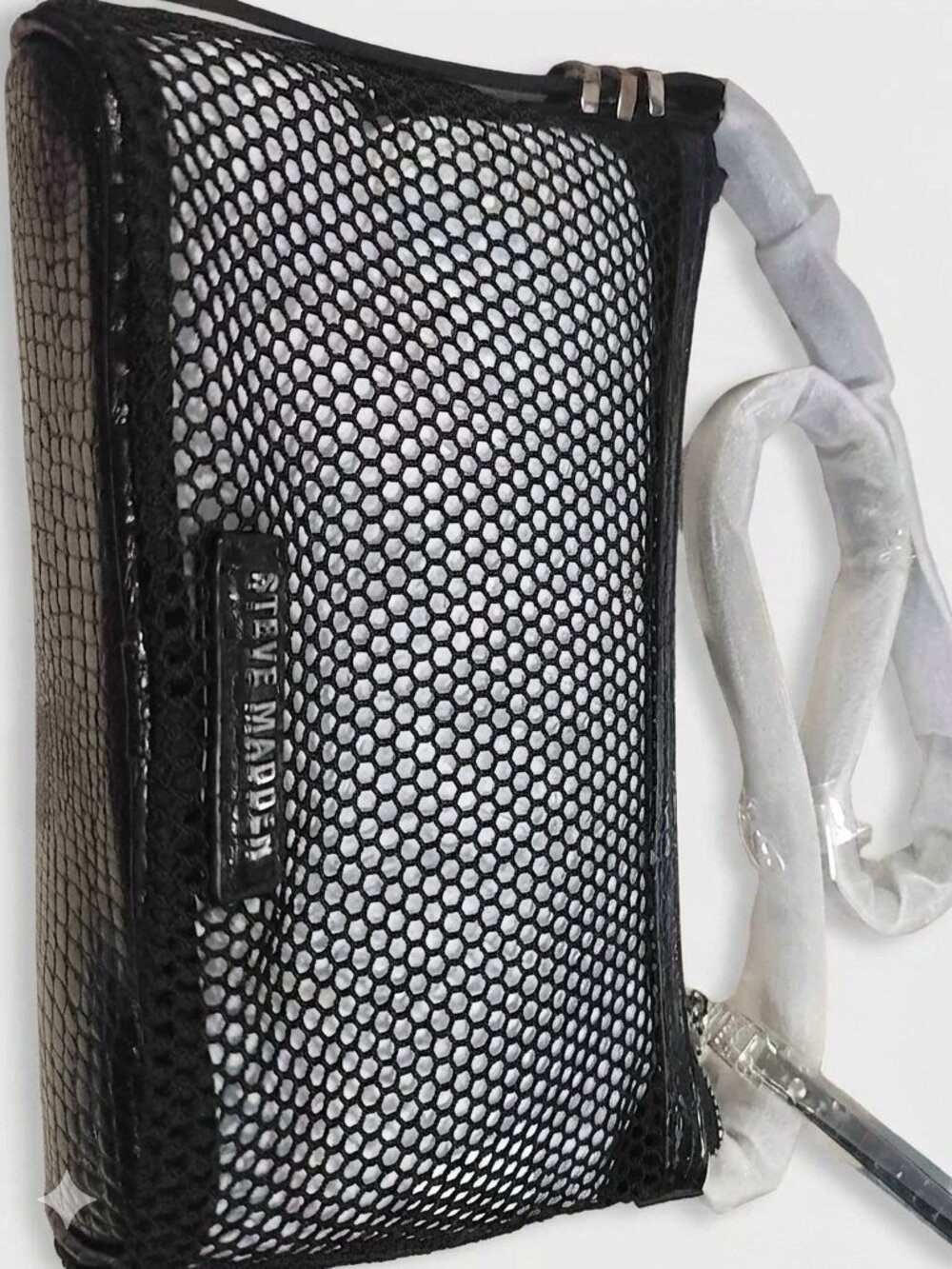 Luciell Black Mesh Shoulder Bag by Steve Madden - Picture 5 of 6